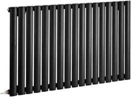 Black Single Oval Panel Designer Radiator