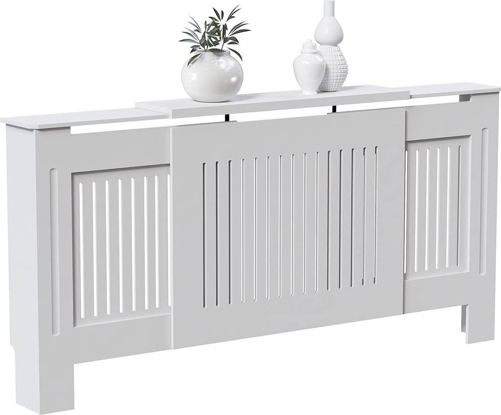 Vida Designs Chelsea White Radiator Cover Adjustable