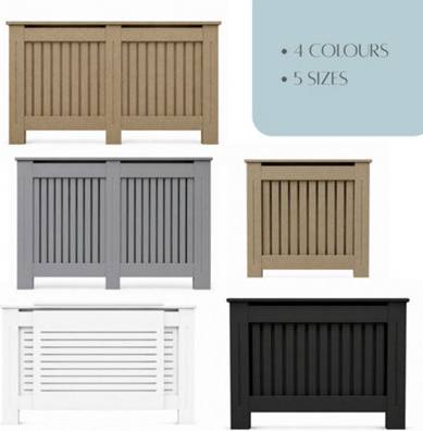 Grey radiator covers Caecus Blinds Radiator Cover Painted Grey
