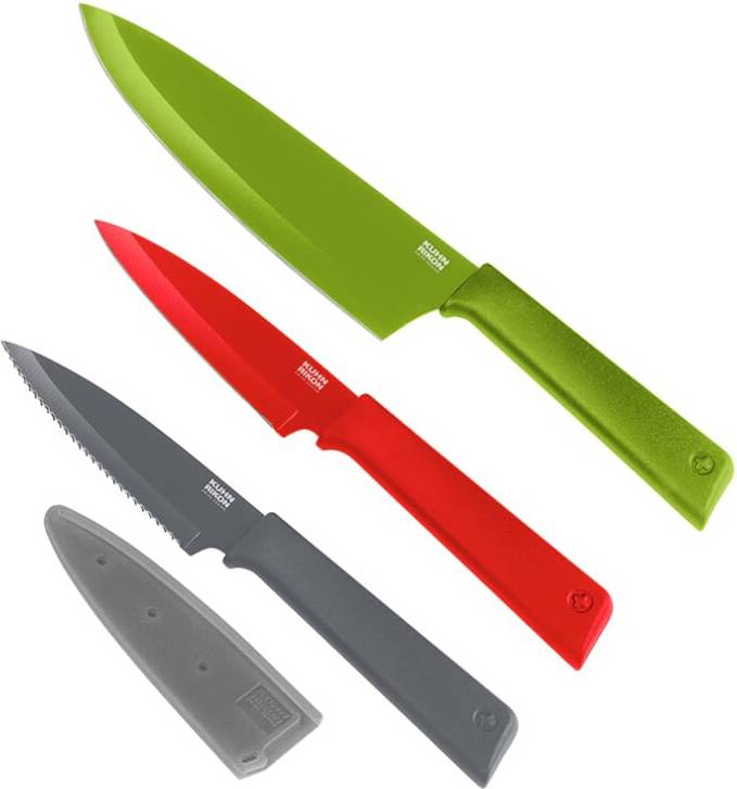 Kuhn Rikon Colori Culinary 3 Pc Kitchen Knife Set