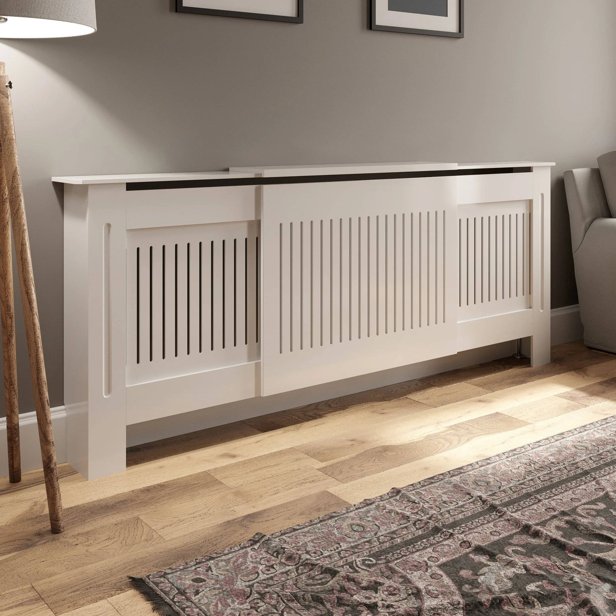 Duratherm White Radiator Cover Adjustable