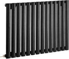 Black Single Oval Panel Designer Radiator