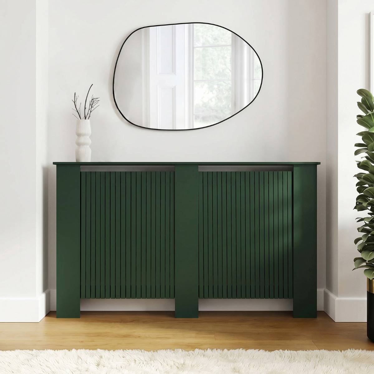 OHS Ribbed Radiator Cover Deep Forest Green Medium