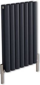 Anthracite Horizontal Double Oval Panel Radiator