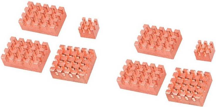 Typecat 8-Pack Copper Heatsink Raspberry Pi 5