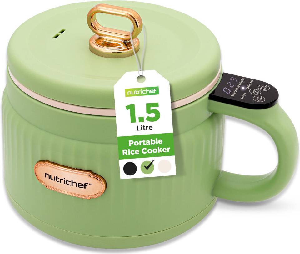NutriChef Portable Electric Rice Cooker 1.6L Mini