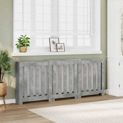 Walplus Radiator Cover Concrete Grey Engineered Wood