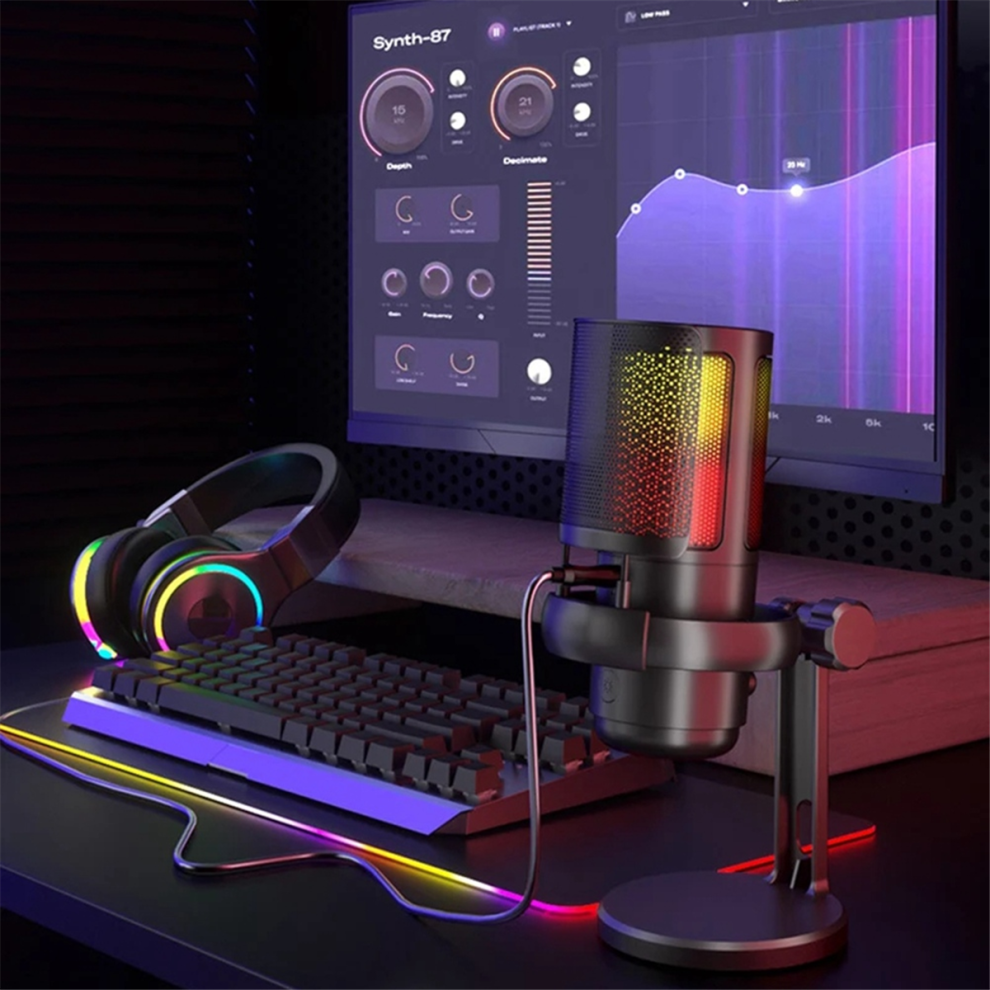 Microfono RGB USB Da Gioco PC