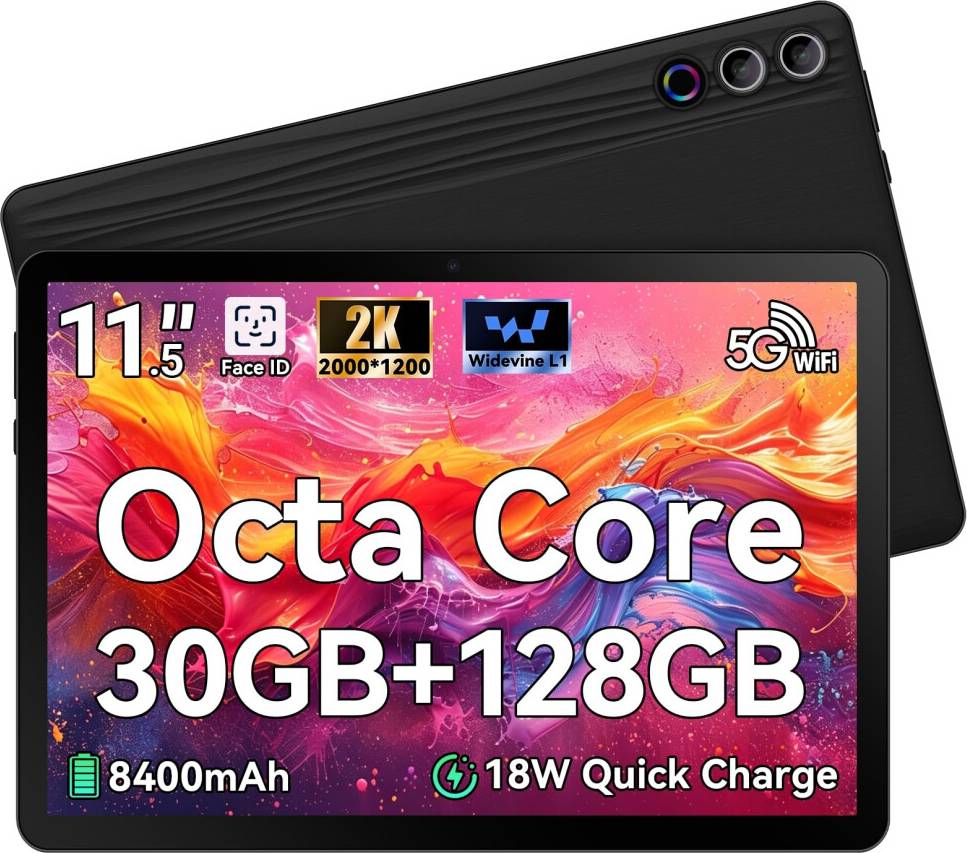 Tablet 11.5 Inch Android 15 Octa-Core CPU