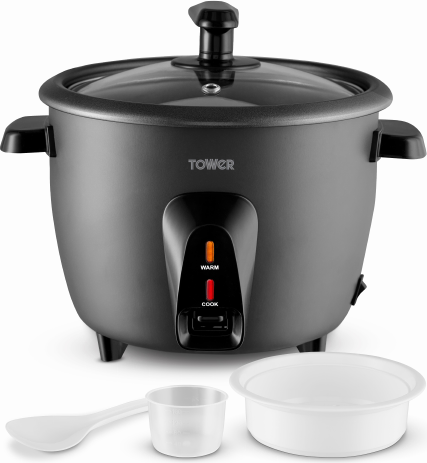 Tower 1.5 Litre Rice Cooker Black