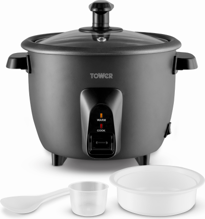 Tower 1 Litre Rice Cooker Black