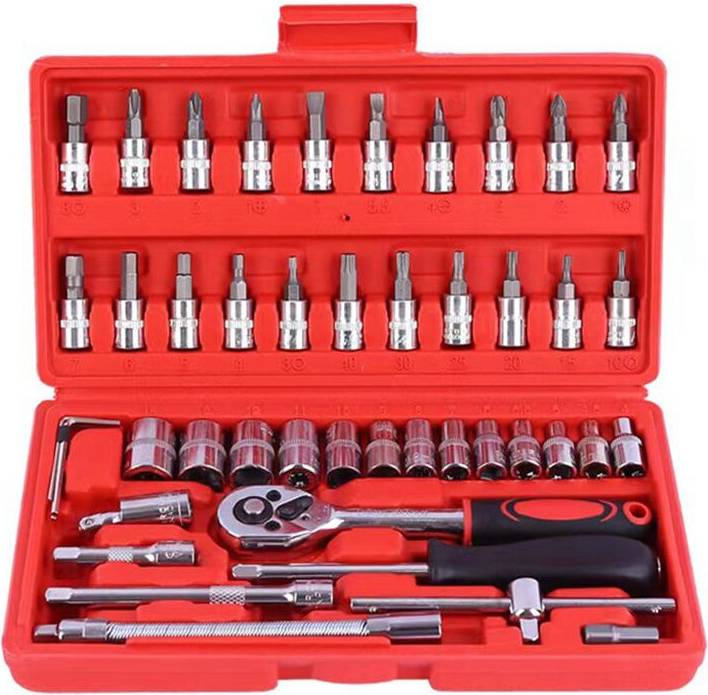 Tlily 1/4 Inch Socket Kit Quick Release Ratchet Socket Bit