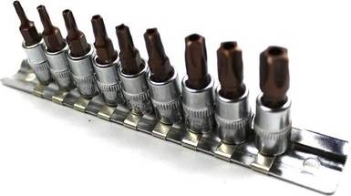 Sodial 9pcs 5 Point Star Torx Bit 1/4 Inch Drive Socket Socket Bit