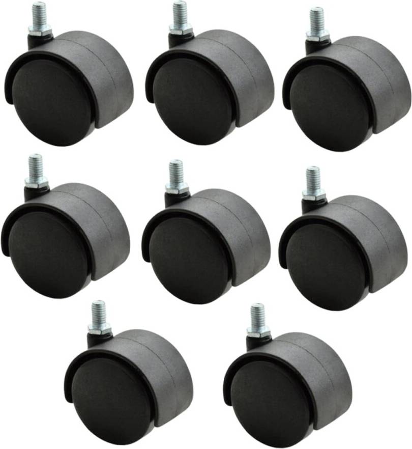 HKHBJS 8pcs 2 Inch M8 Thread Swivel Chair Wheels