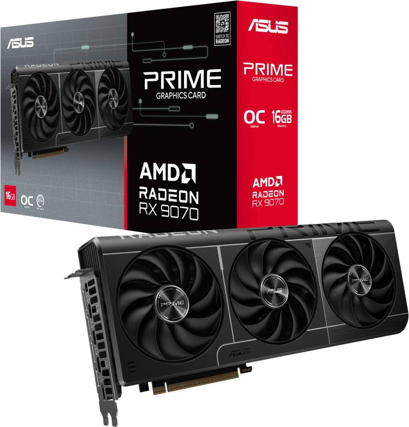 ASUS Radeon RX 9070 OC Edition 16GB GDDR6 Gaming Graphics Card