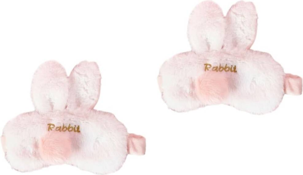 HKHBJS 2 Pcs Comfortable Sleep Mask Rabbit Ears Eye Patch