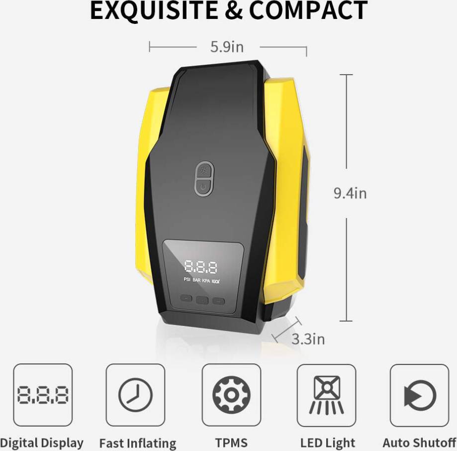 Digital Tire Inflator Air Compressor