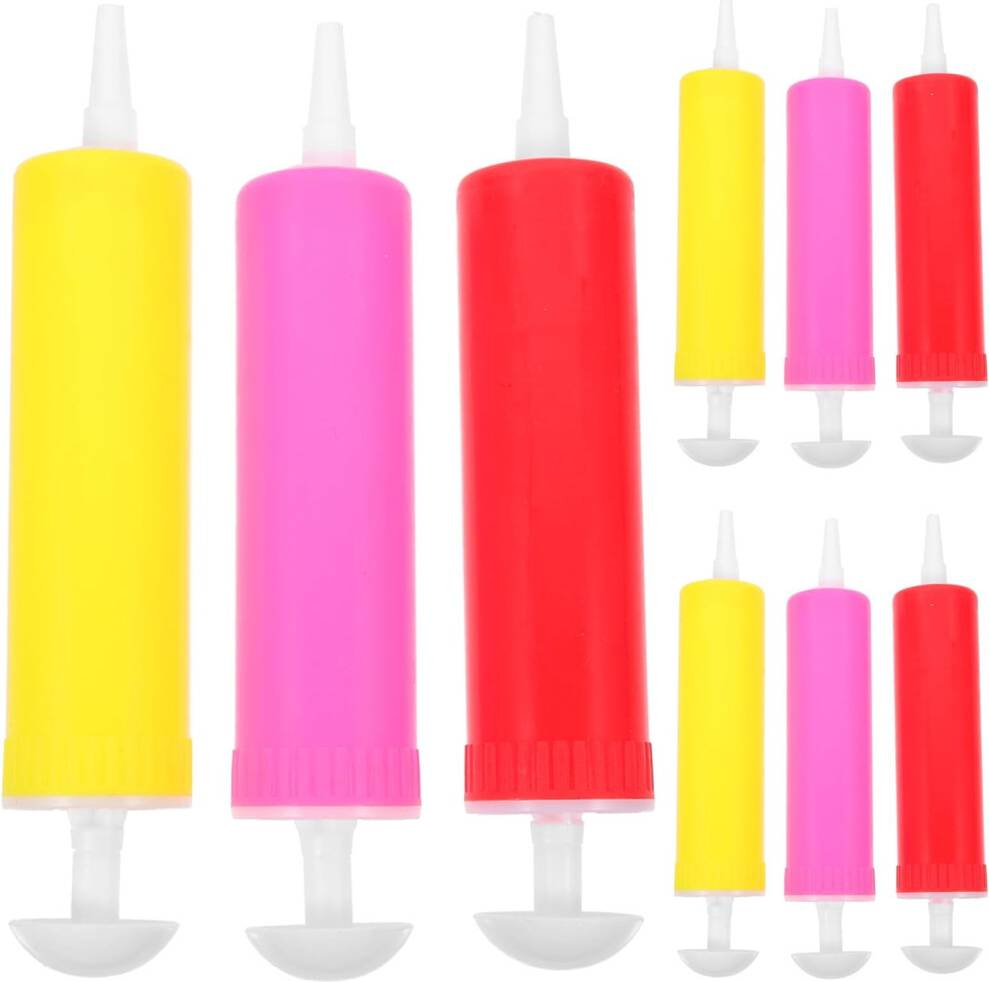 HKHBJS 10pcs Plastic Hand Pump Balloon Inflator