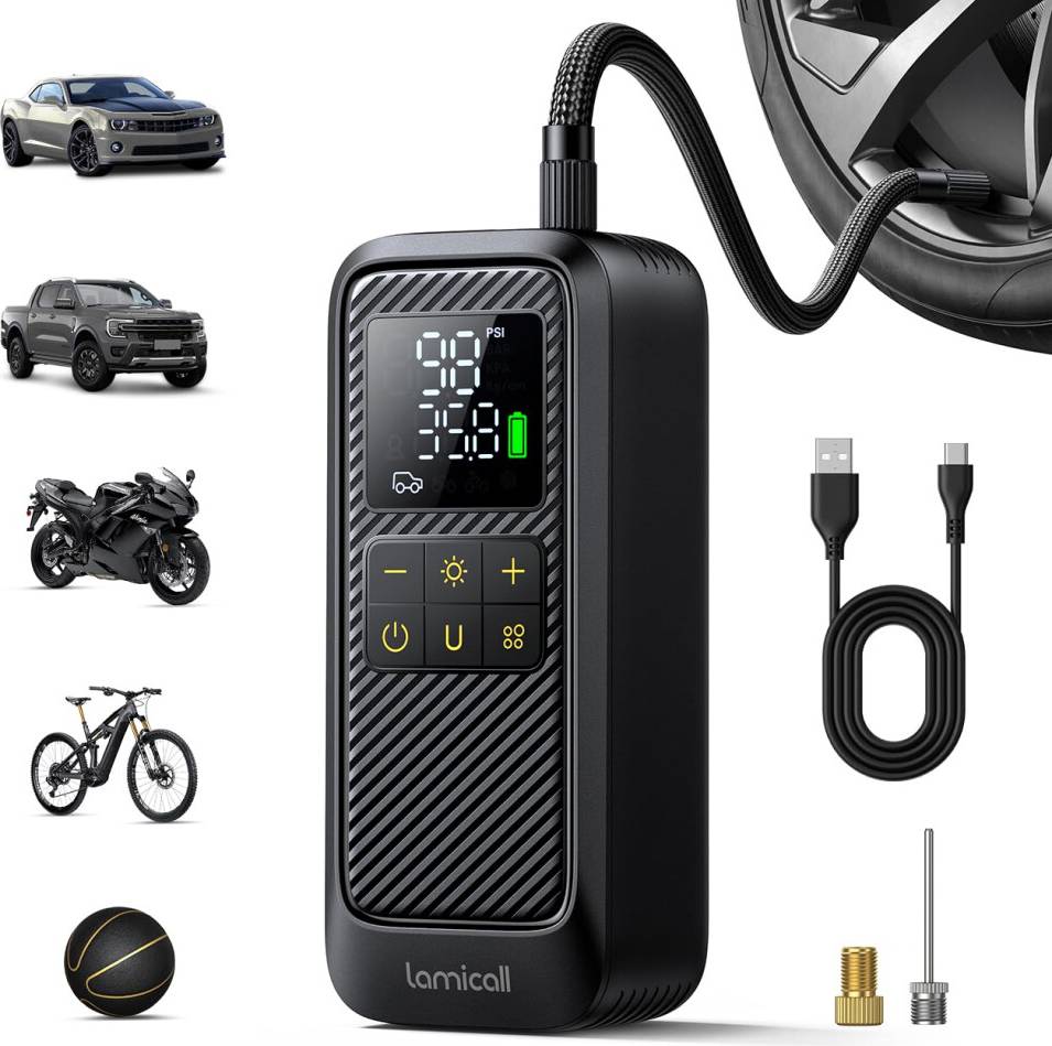 Lamicall Car Tyre Inflator Air Compressor