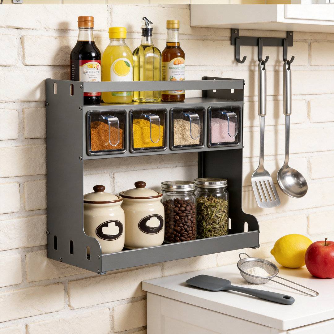 Wall Mounted Required Spice Rack