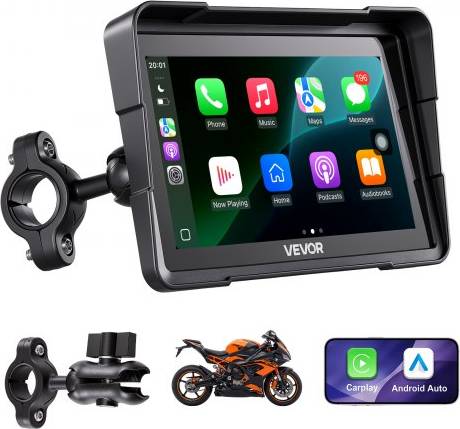 Android auto VEVOR 7 Inch Wireless Motorcycle Carplay Android Auto