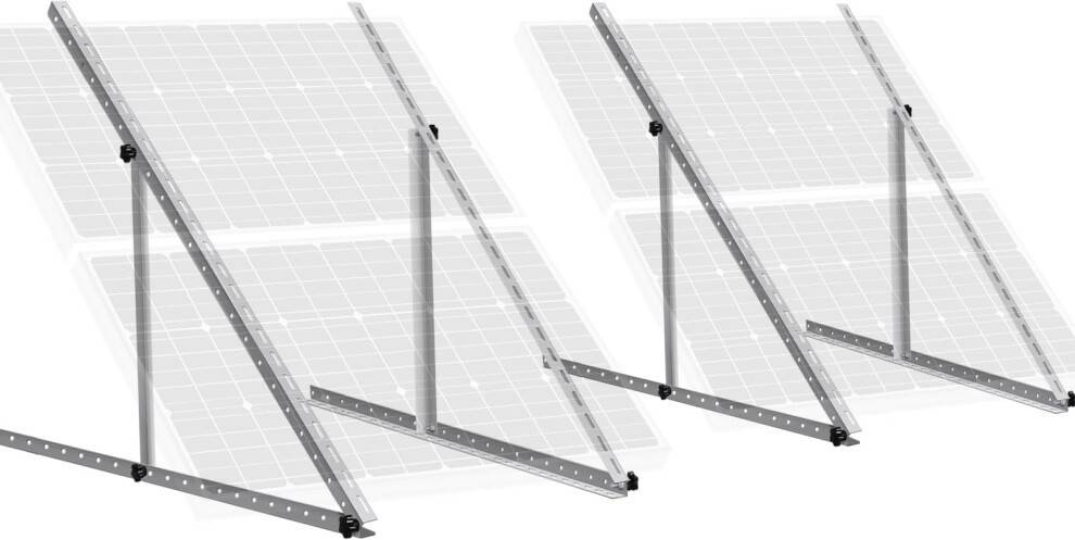 2-Sets 45 Inch Adjustable Solar Panel Mount Brackets Kit