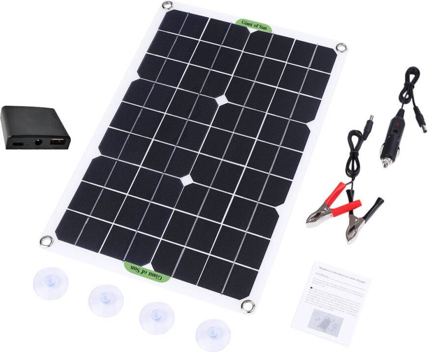 Greenzech 12V 50W Protable Solar Panel Kit