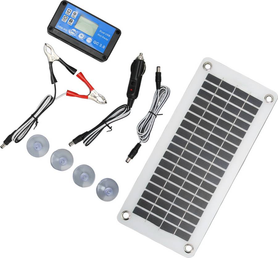 30W Portable Solar Panel Kit 12V