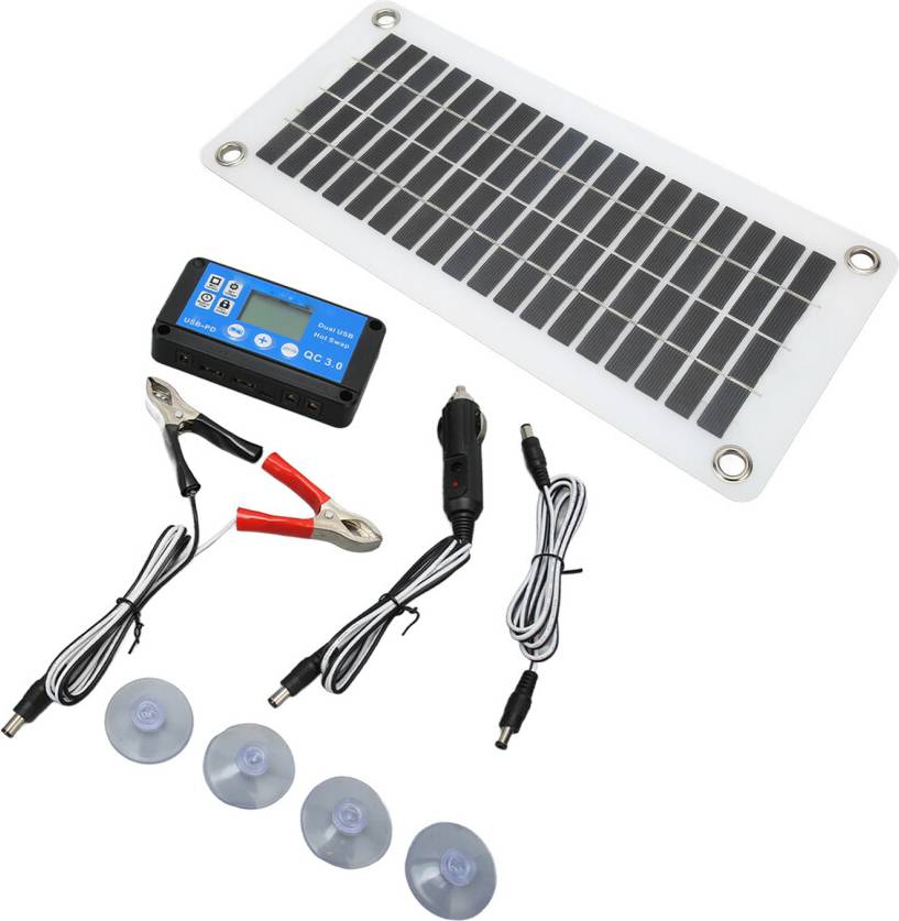 Portable 30W Solar Panel 12V Kit