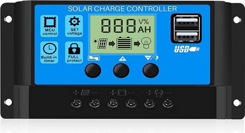 Advanced Solar Panel Charge Controller Dual USB Output Adjustable Parameters