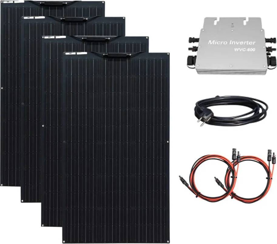 Complete Plug-and-Play Solar Panel Kit 600W 400W 200W Photovoltaic System