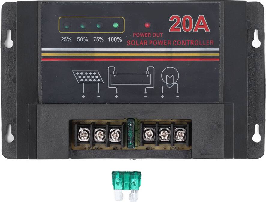 Intelligent Solar Regulator Auto Parameter Adjustable Backlit LCD Display