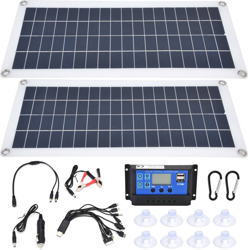 Solar Panel Charging Kit Dual USB Ports