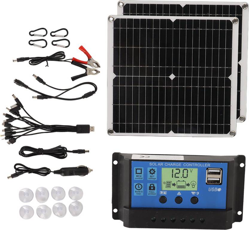Solar Panel 50W 60A USB Controller