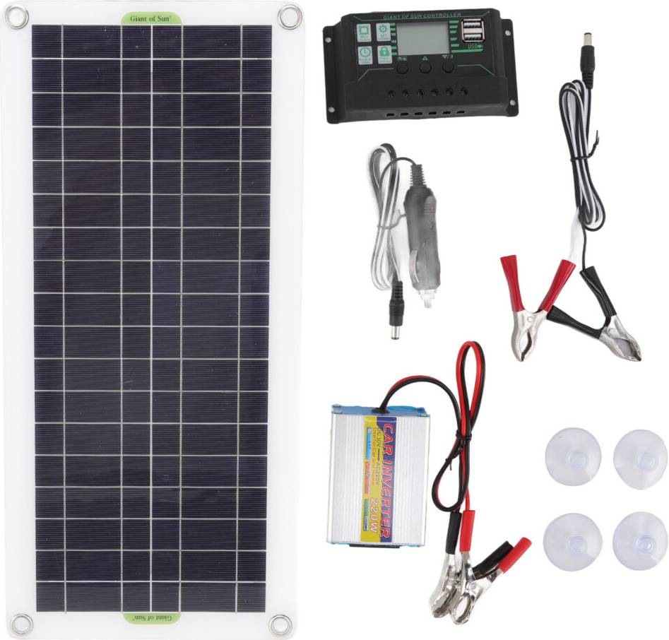 30W Portable Solar Panel 220W Inverter