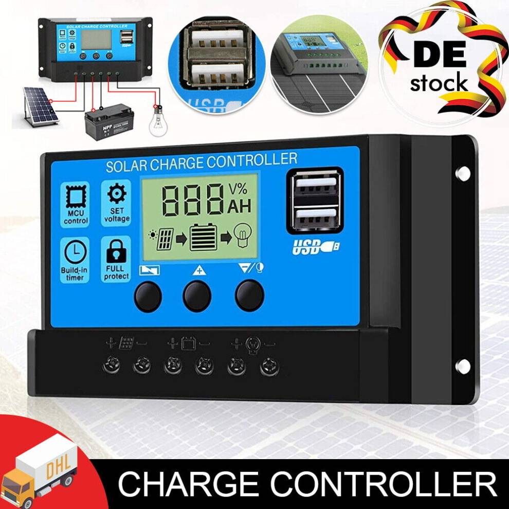 Advanced Solar Charge Controller With Adjustable Lcd Display