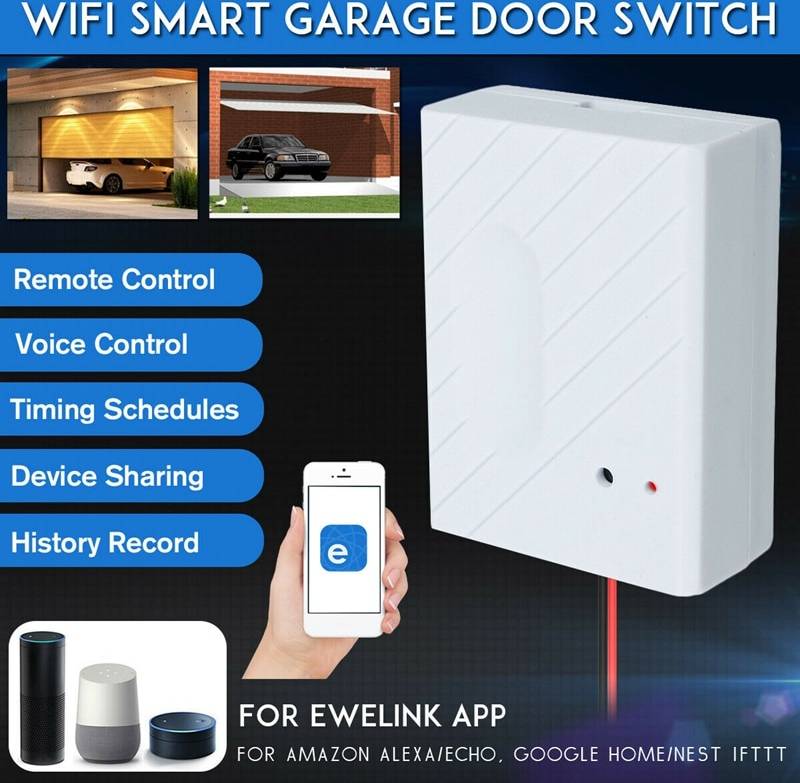 Fjärrkontroll garageport Wifi Smart Switch Bilgarageportöppnare Fjärrkontroll