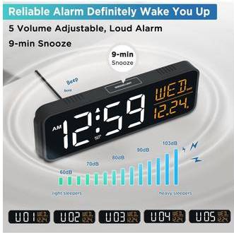 Large digital clock Neewer Large Display Digital Alarm Clock