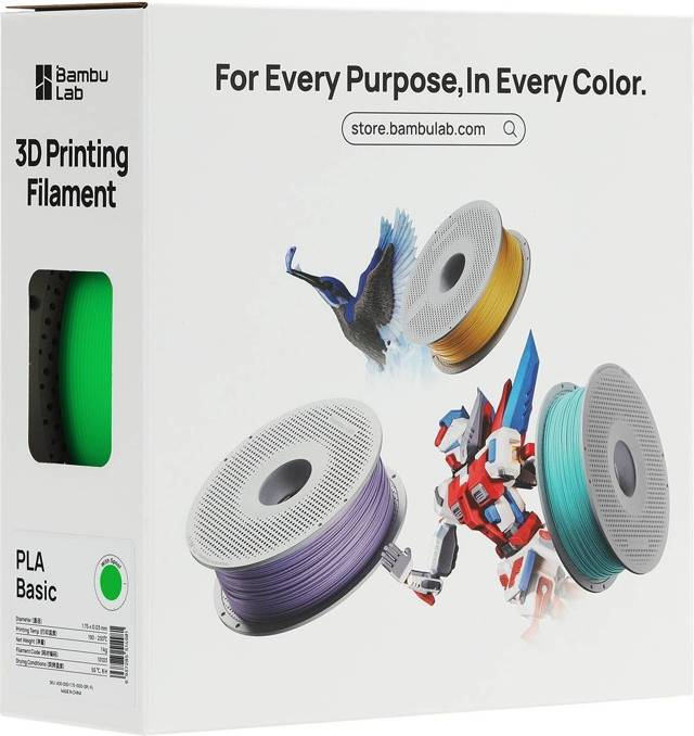 Bambu 3d printer Bambu lab PLA Basic Green with Spool