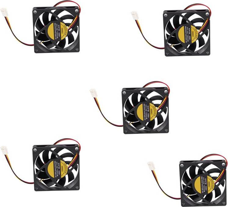 Typecat 12V 3-Pin PC Computer Case 5pcs 70mm
