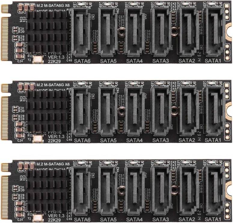Typecat 3X M.2 MKEY PCI-E Riser Card