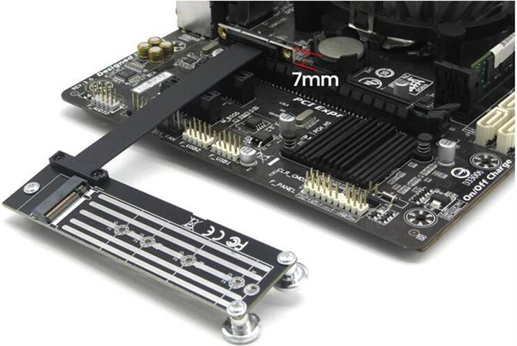 Istovo M2 Key Riser PCIe X1 PCI-E3.0 Extension Cable