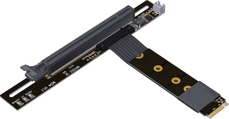 Typecat PCIe X4 4.0 M.2 NVMe auf X16 Riser Adapter