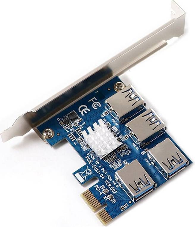 Typecat PCI-E PCI-Express Riser 1X to 16X USB 3.0 Card