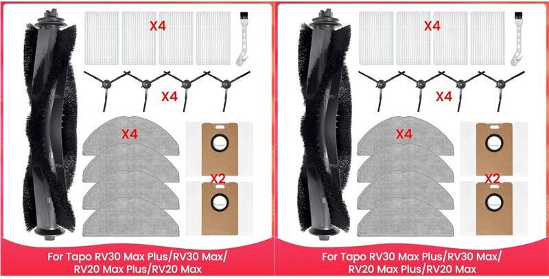 Tapo rv30 max Melitt Accessory Set for Tapo RV30 Max Vacuum Cleaner