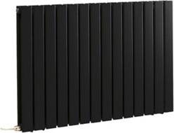 Double flat panel radiator Black Double Flat Panel Electric Radiator