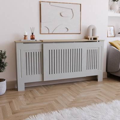 Arlington Adjustable Radiator Cover Olive Grey