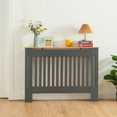 Modern Radiator Cover Wall Cabinet MDF Slats
