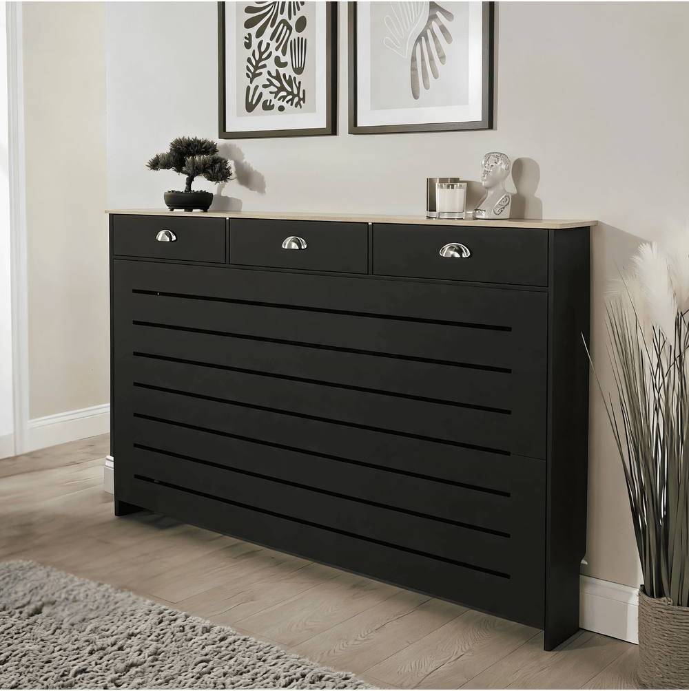Batley Large Radiator Cover MDF Wooden Drawer