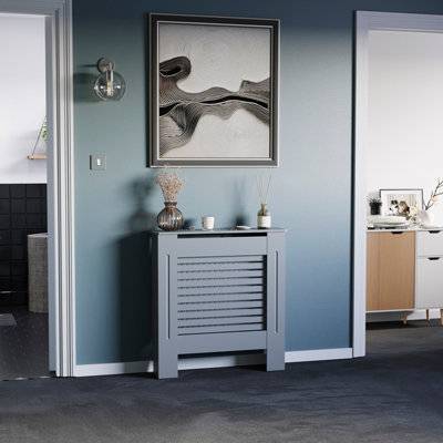Grey radiator covers Lassic Milton Radiator Cover Dark Grey Small